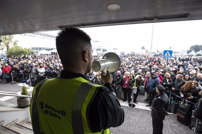 Aeropuerto de Roma. Evacuación 19 de febrero