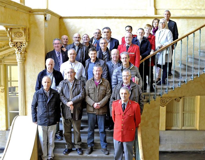 Agentes de la Policía Foral jubilados en 2018