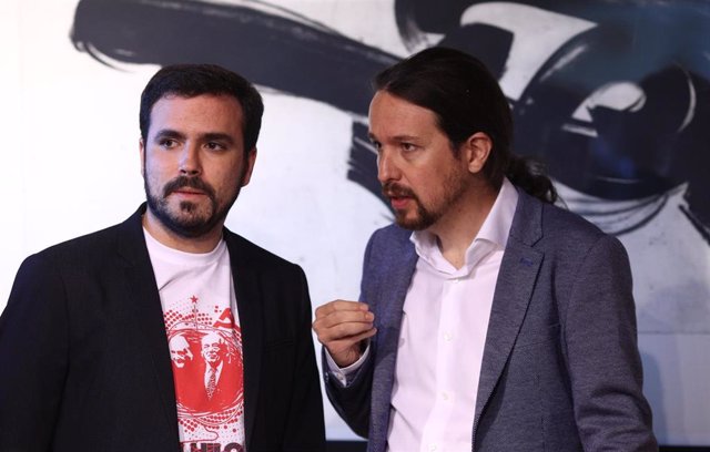 Pablo Iglesias y Alberto Garzón en el homenaje a las víctimas del franquismo