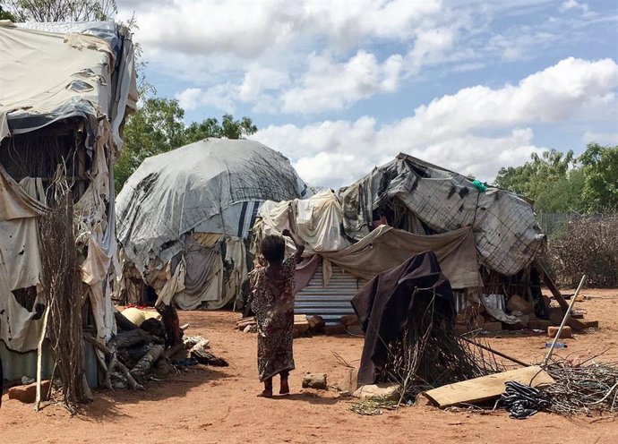 Refugiados en el campo de Dadaab