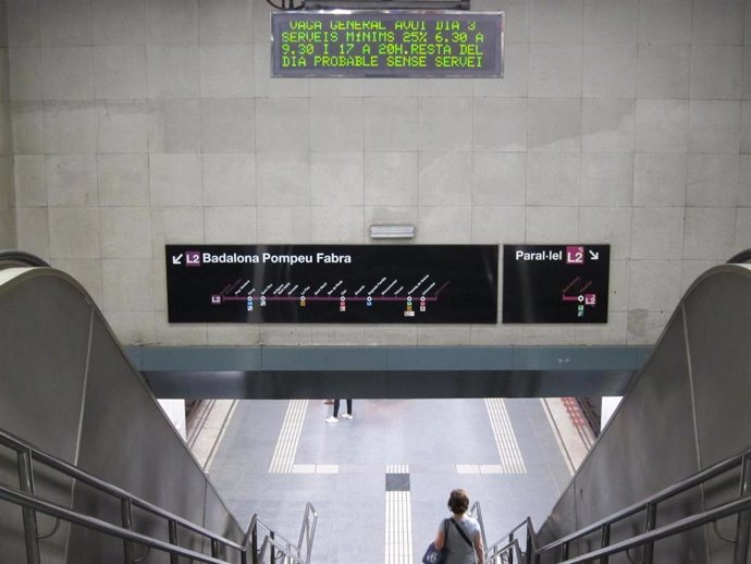 Paro general 3 octubre, metro, Barcelona/ARHIVO