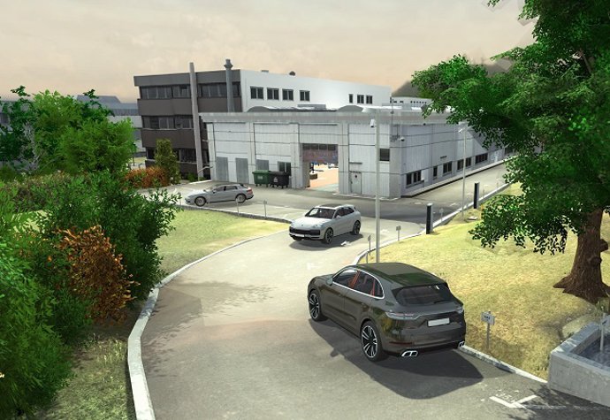 Porsche prueba un proyecto de conducción autónoma en su planta de Ludwigsburg (A