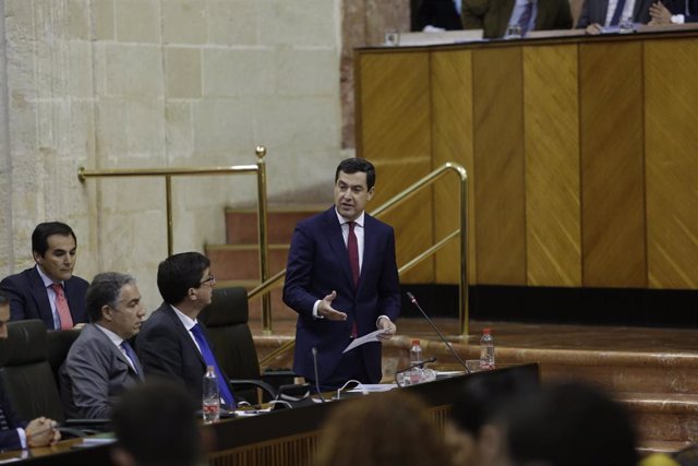 Juanma Moreno, este jueves en el Parlamento