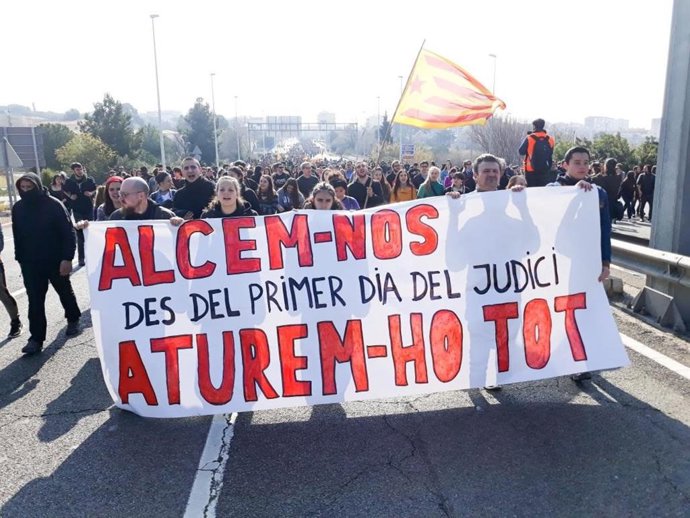 Corte de carretera en la N-240 en Tarragona