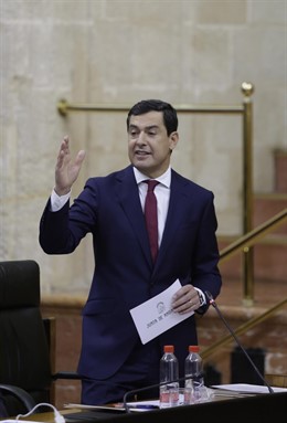 Sesión de control al gobierno en el Pleno del Parlamento andaluz 