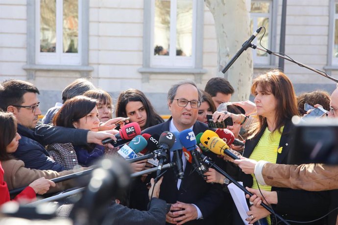El president de la Generalitat, Quim Torra, en la sisena jornada del judici pel 
