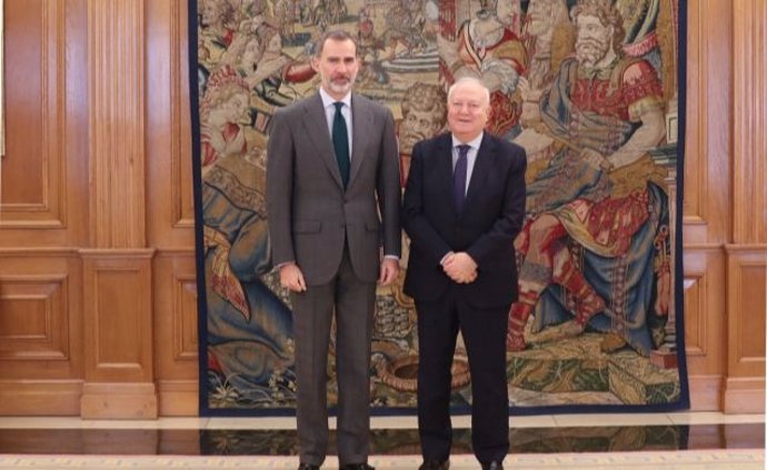 El Rey recibe al exministro Moratinos, nombrado alto representante de la Alianza