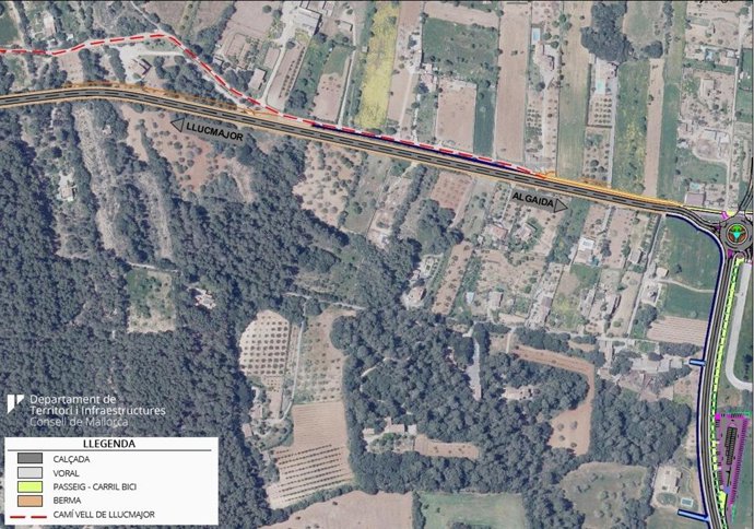 Proyecto de mejora de la carretera de Algaida