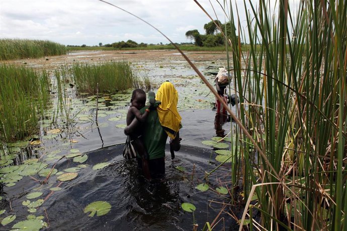 Niños desplazados internos en Sudán del Sur