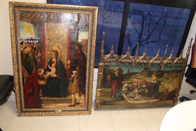 Algunas de las obras de arte robadas y recuperadas en la operación 'Falsum'