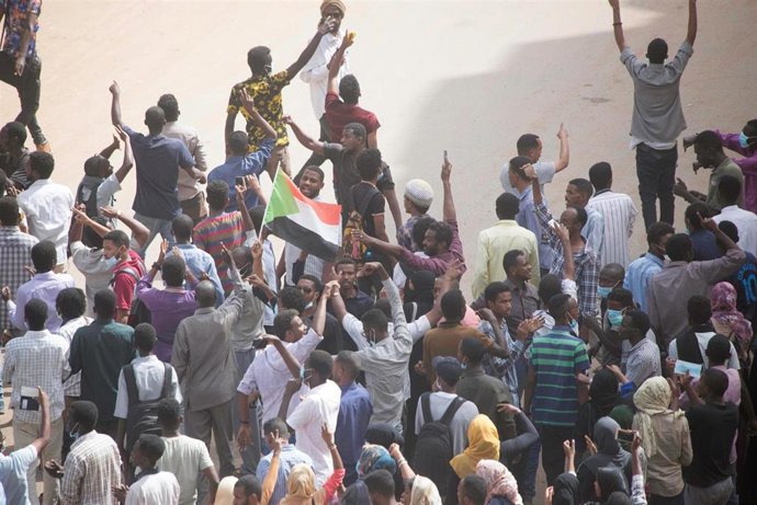 Manifestantes en Jartum