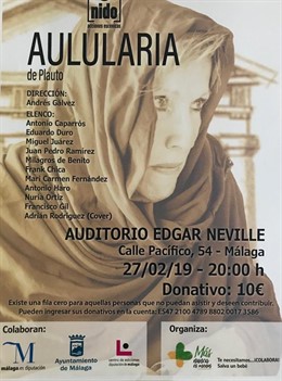 Cartel de la representación de la obra de Plauto 'Aulularia' en Diputación