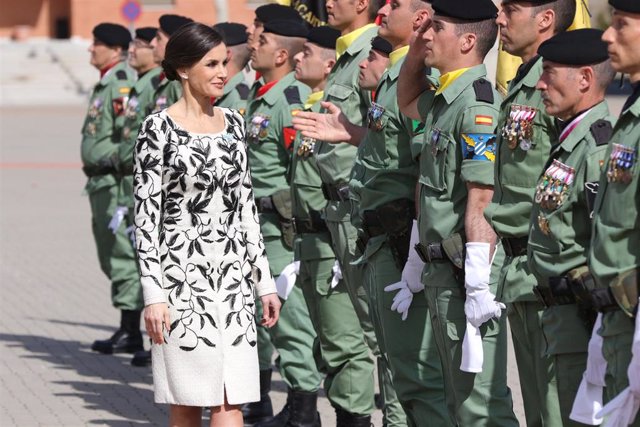La Reina Letizia cierra su semana con un acto militar