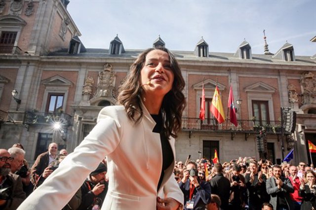 Inés Arrimadas en un acto de Cs en Madrid