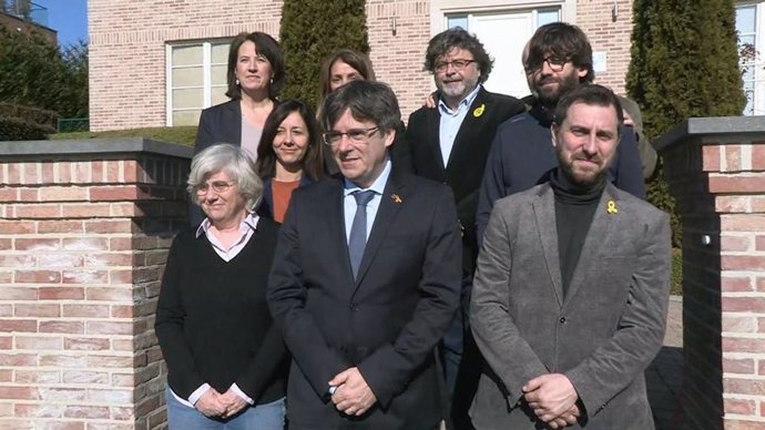 El expresidente de la Generalitat Carles Puigdemont en Waterloo