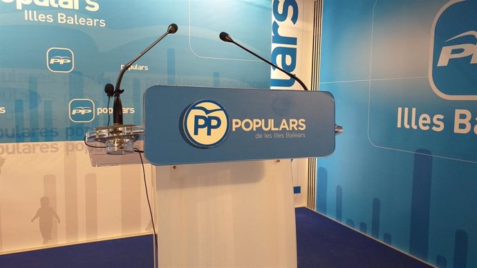 Sala de prensa del PP de Baleares