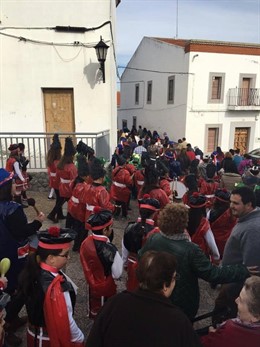 Desfile escolar del Carnaval Zorrero en una edición anterior
