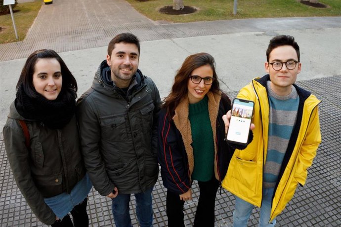 Cuatro estudiantes de la UPNA diseñan una aplicación sobre lugares para practica