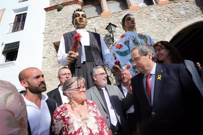 El presidente de la Generalitat, Quim Torra, y la consellera Laura Borrs