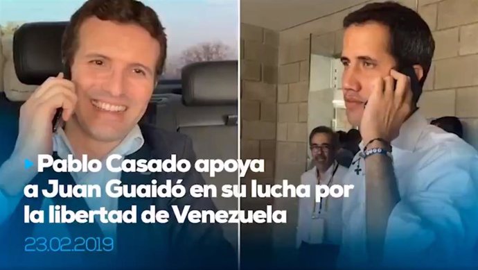 Casado traslada por teléfono su apoyo a Guaidó: "Nos tienes a tu lado. Viva Vene