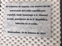 Pedro Sánchez homenatja Manuel Azaña davant la seva tomba a Montalban (Frana)