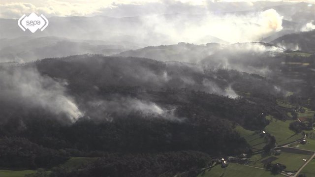 Incendio forestal en Asturias, Boal, El Franco