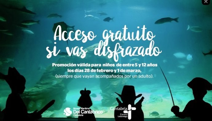 El Museo Marítimo regala entradas para niños por el Carnaval