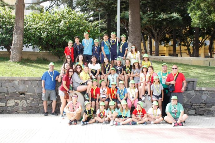 Grupo Scout Nuestra Señora  de Guadalupe de Calahorra en un campamento