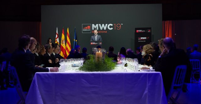 El Rei Felipe VI en el seu discurs del sopar oficial de l'MWC 2019