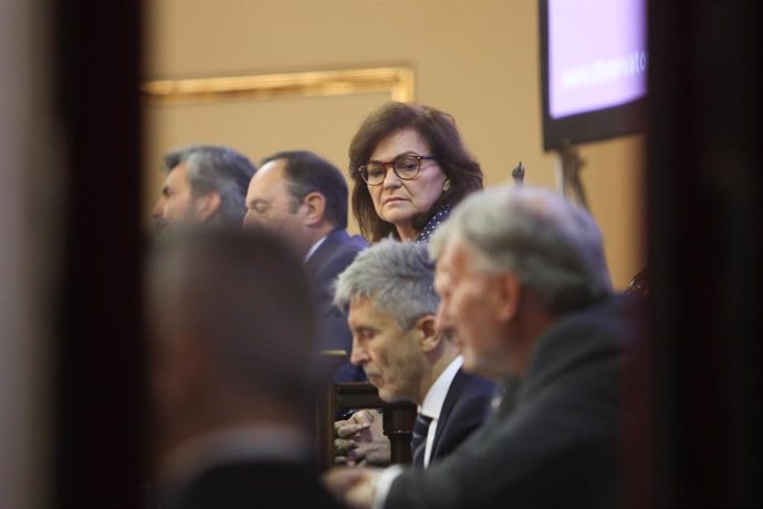 Carmen Calvo en la inauguración del VII Congreso del Observatorio contra la Viol