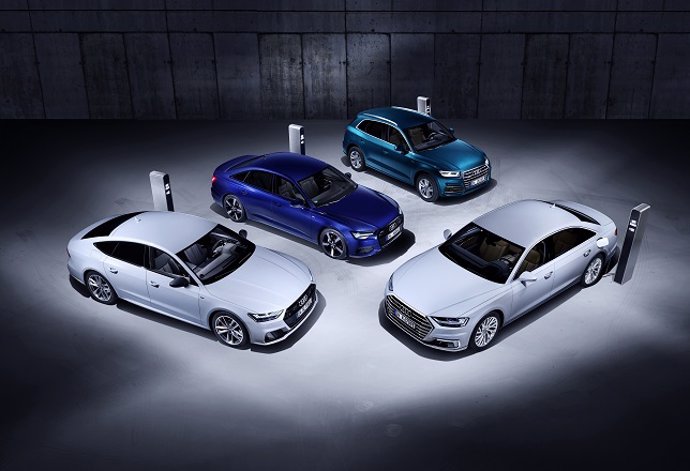 Audi lanza una variante híbrida enchufable de los modelos Q5, A6, A7 y A8