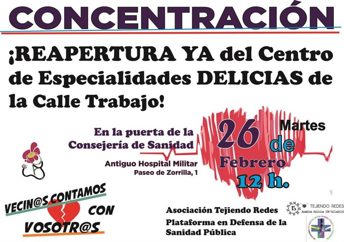 Convocada una concentración por la reapertura del Centro de Especialidades Delic
