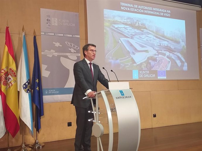 Núñez Feijóo presenta la nueva estación de buses de Vigo