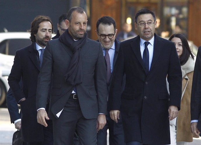 Josep Maria Bartomeu y Sandro Rosell llegan a la Audiencia Nacional