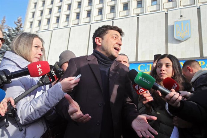 El actor cómico ucraniano Vladimir Zelenski, candidato a las presidenciales de U