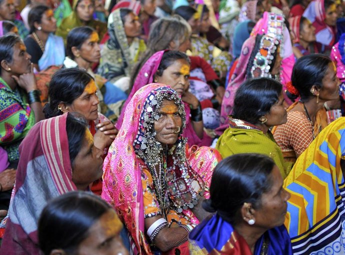Manifestación de indígenas en el este de India