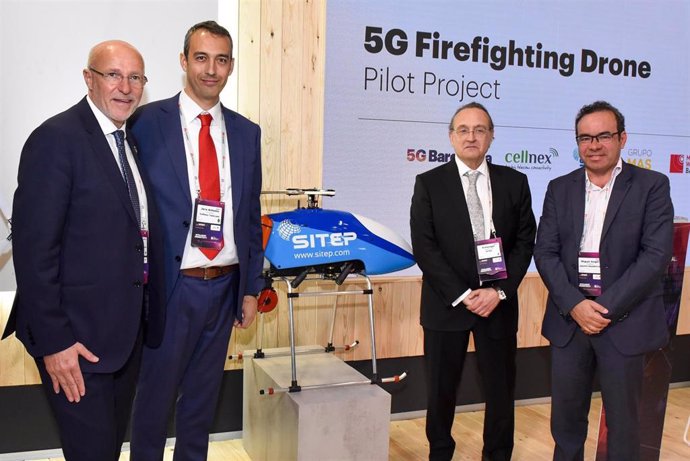 Cellnex, Sitep, MasMovil y 5G Barcelona presentan un dron 5G contra incendios