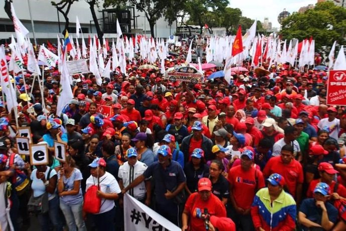 Manifestación en Caracas en apoyo a Nicolás Maduro