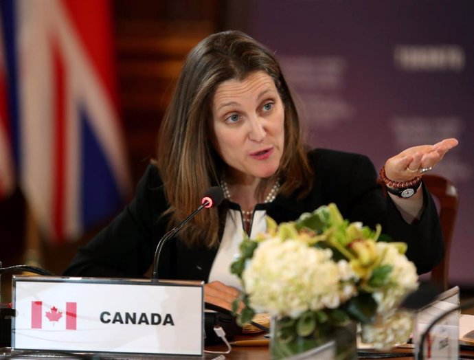 La ministra de Exteriores de Canadá, Chrystia Freeland