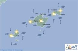Predicción meteorológica para este martes 26 de febrero, en Baleares: temperatur