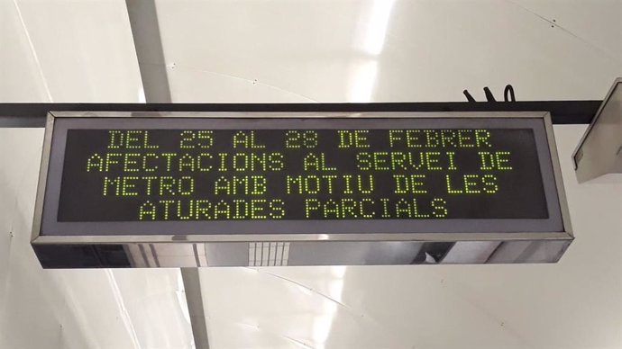 MWC.- La huelga del Metro de Barcelona registra un seguimiento del % a primera h