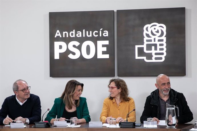 Susana Díaz y Nuria López tienen un encuentro de representantes del partido y de