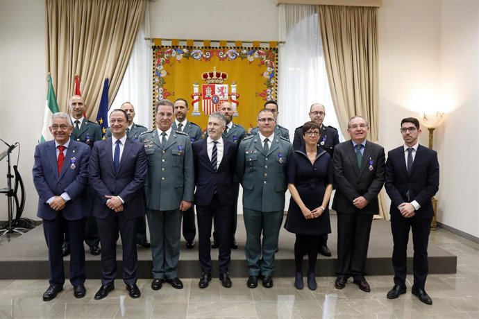 Acto de entrega de condecoraciones al Mérito de Protección Civil otorgadas a int