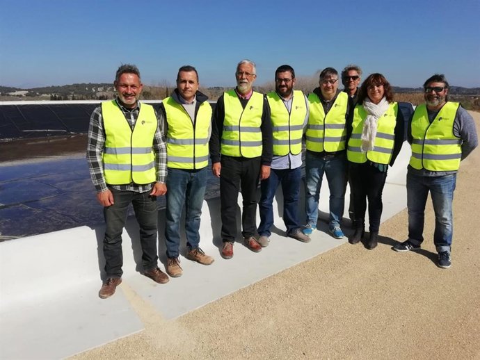 Vidal visita els obris de la bassa de reg d'Algaida-Monturi