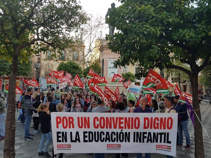 CCOO moviliza en Andalucía al sector del Primer Ciclo de Educación Infantil cont