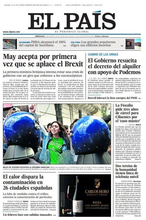Portada El País