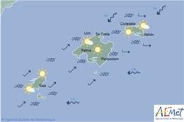 Predicción meteorológica para este miércoles 27 de febrero, en Baleares: tempera