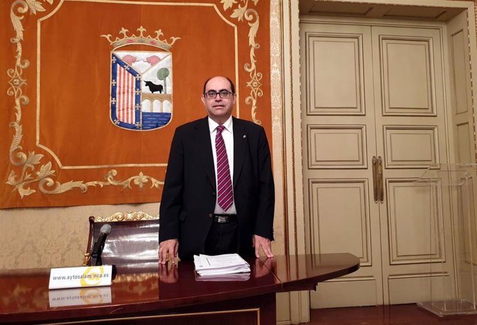 Fernando Rodríguez este miércoles en el Ayuntamiento de Salamanca
