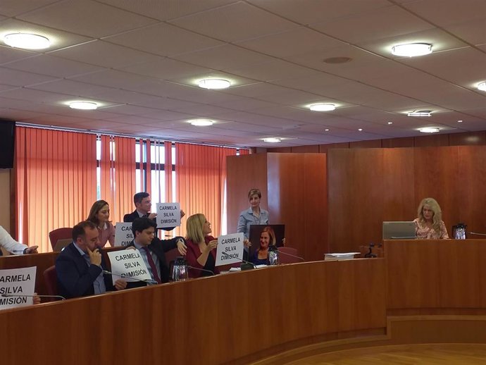 El grupo del PP, en el pleno sobre el 'enchufe' de la cuñada de Carmela Silva