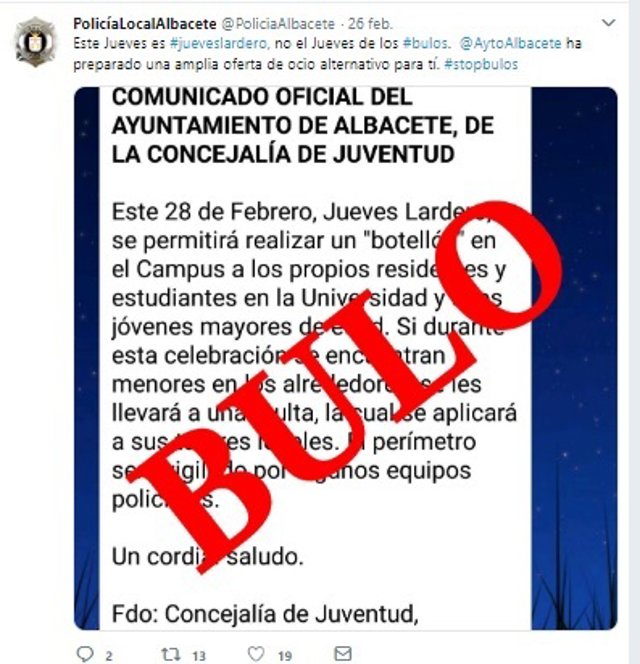 Bulo botellón Jueves Lardero